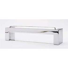 Sietto [P-1800-PC] Glass Cabinet Pull Handle - Skyline Series - Oversized - Clear - Polished Chrome Base - 128mm C/C - 5 3/8" L