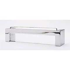 Sietto [P-1800-PC] Glass Cabinet Pull Handle - Skyline Series - Oversized - Clear - Polished Chrome Base - 128mm C/C - 5 3/8&quot; L