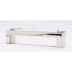 Sietto [P-1800-PN] Glass Cabinet Pull Handle - Skyline Series - Oversized - Clear - Polished Nickel Base - 128mm C/C - 5 3/8&quot; L