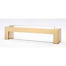 Sietto [P-1800-SB] Glass Cabinet Pull Handle - Skyline Series - Oversized - Clear - Satin Brass Base - 128mm C/C - 5 3/8&quot; L