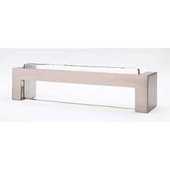 Sietto [P-1800-SN] Glass Cabinet Pull Handle - Skyline Series - Oversized - Clear - Satin Nickel Base - 128mm C/C - 5 3/8&quot; L