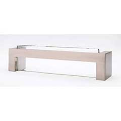 Sietto [P-1800-SN] Glass Cabinet Pull Handle - Skyline Series - Oversized - Clear - Satin Nickel Base - 128mm C/C - 5 3/8" L