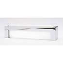 Sietto [P-1801-PC] Glass Cabinet Pull Handle - Skyline Series - Oversized - White - Polished Chrome Base - 128mm C/C - 5 3/8" L