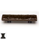 Sietto [P-209-ORB] Handmade Glass Cabinet Pull Handle - Glacier - Woodland Brown - Oil Rubbed Bronze Base - 3&quot; C/C - 5&quot; L