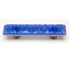 Sietto [P-219-ORB] Handmade Glass Cabinet Pull Handle - Glacier - Sky Blue - Oil Rubbed Bronze Base - 5&quot; L