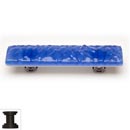 Sietto [P-219-ORB] Handmade Glass Cabinet Pull Handle - Glacier - Sky Blue - Oil Rubbed Bronze Base - 5" L