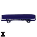 Sietto [P-707-ORB] Handmade Glass Cabinet Pull Handle - Reflective - Deep Cobalt - Oil Rubbed Bronze Base - 3&quot; C/C - 5&quot; L