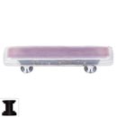 Sietto [P-718-ORB] Handmade Glass Cabinet Pull Handle - Reflective - Purple - Oil Rubbed Bronze Base - 5&quot; L