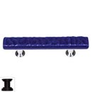 Sietto [SP-221-ORB] Handmade Glass Cabinet Pull Handle - Skinny Glacier - Deep Cobalt - Oil Rubbed Bronze Base - 5&quot; L