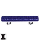 Sietto [SP-221-ORB] Handmade Glass Cabinet Pull Handle - Skinny Glacier - Deep Cobalt - Oil Rubbed Bronze Base - 5" L