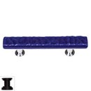 Sietto [SP-221-ORB] Handmade Glass Cabinet Pull Handle - Skinny Glacier - Deep Cobalt - Oil Rubbed Bronze Base - 3&quot; C/C - 5&quot; L