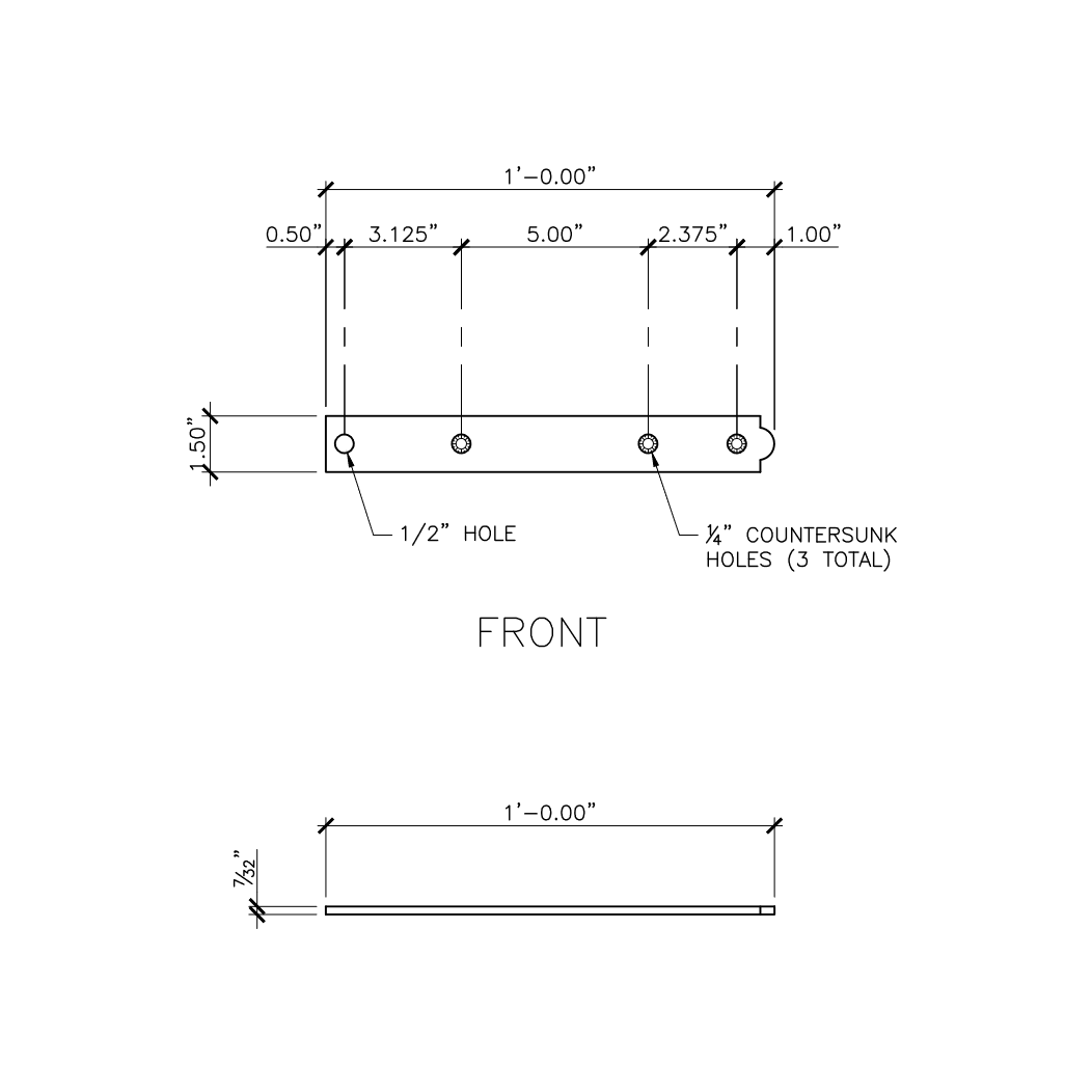 Snug Cottage 8293 Gate Strap Hinge Front Snug Cottage 8293-12 Gate Strap Hinge Front