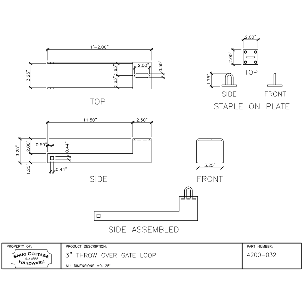 Snug Cottage [4200-03] Gate Latch