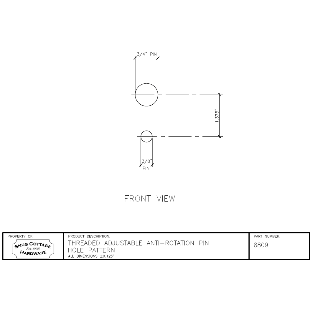Snug Cottage [8809-08] Gate Strap Hinge Pintle