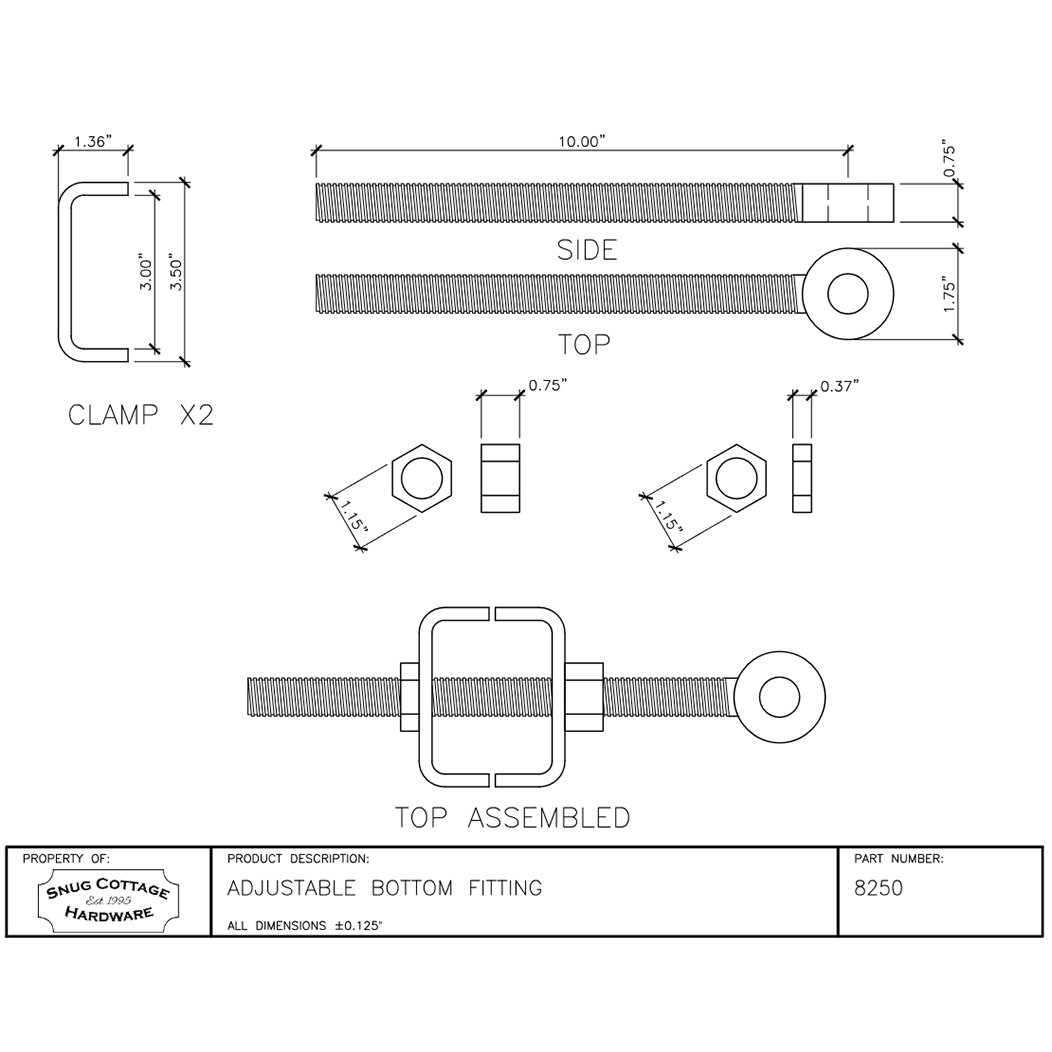 Snug Cottage [8250] Gate Strap Hinge Eye