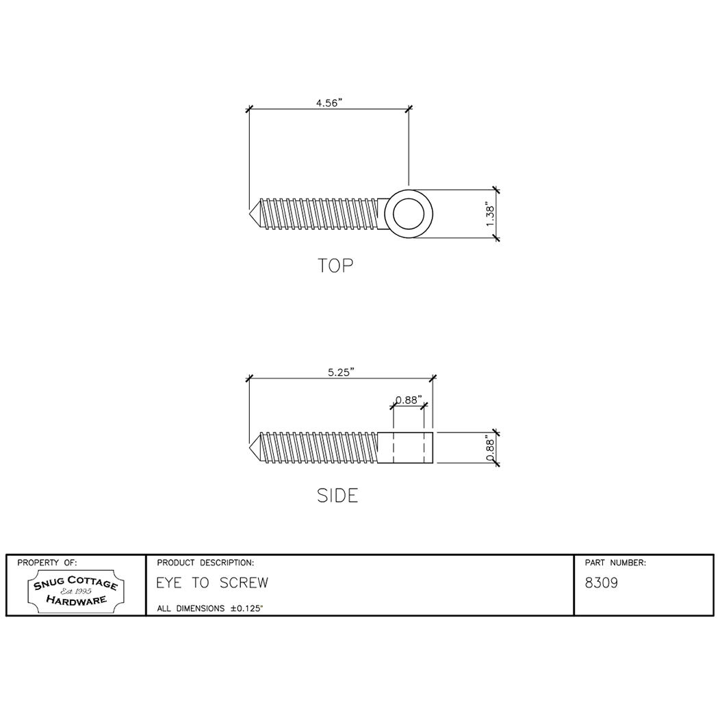 Snug Cottage [8309] Gate Hinge Eye