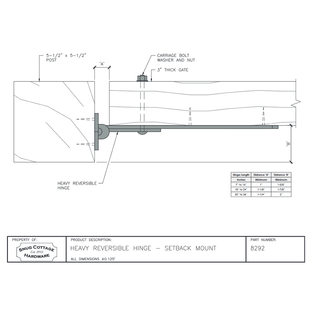 Snug Cottage 8292 Gate Strap Hinge Snug Cottage 8292 Gate Strap Hinge