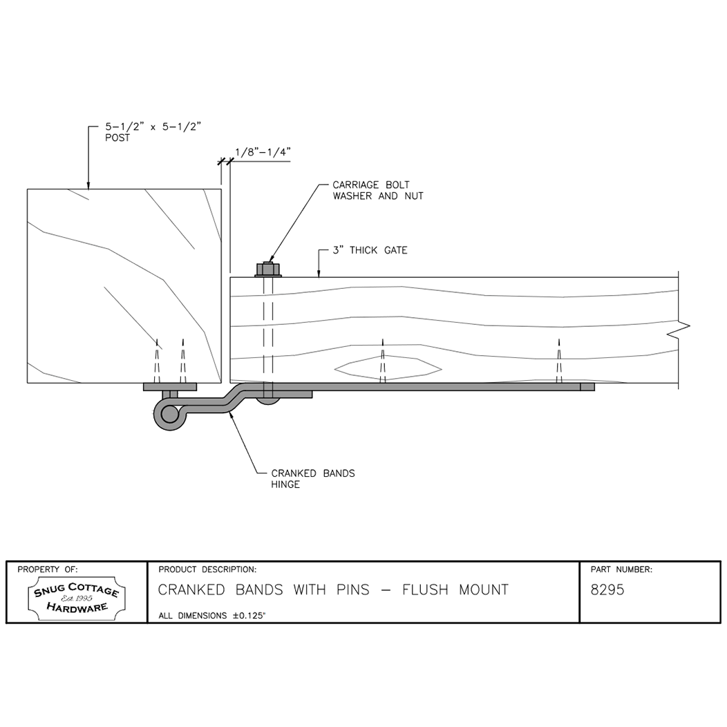 Snug Cottage 8295 Gate Strap Hinge Snug Cottage 8295 Gate Strap Hinge