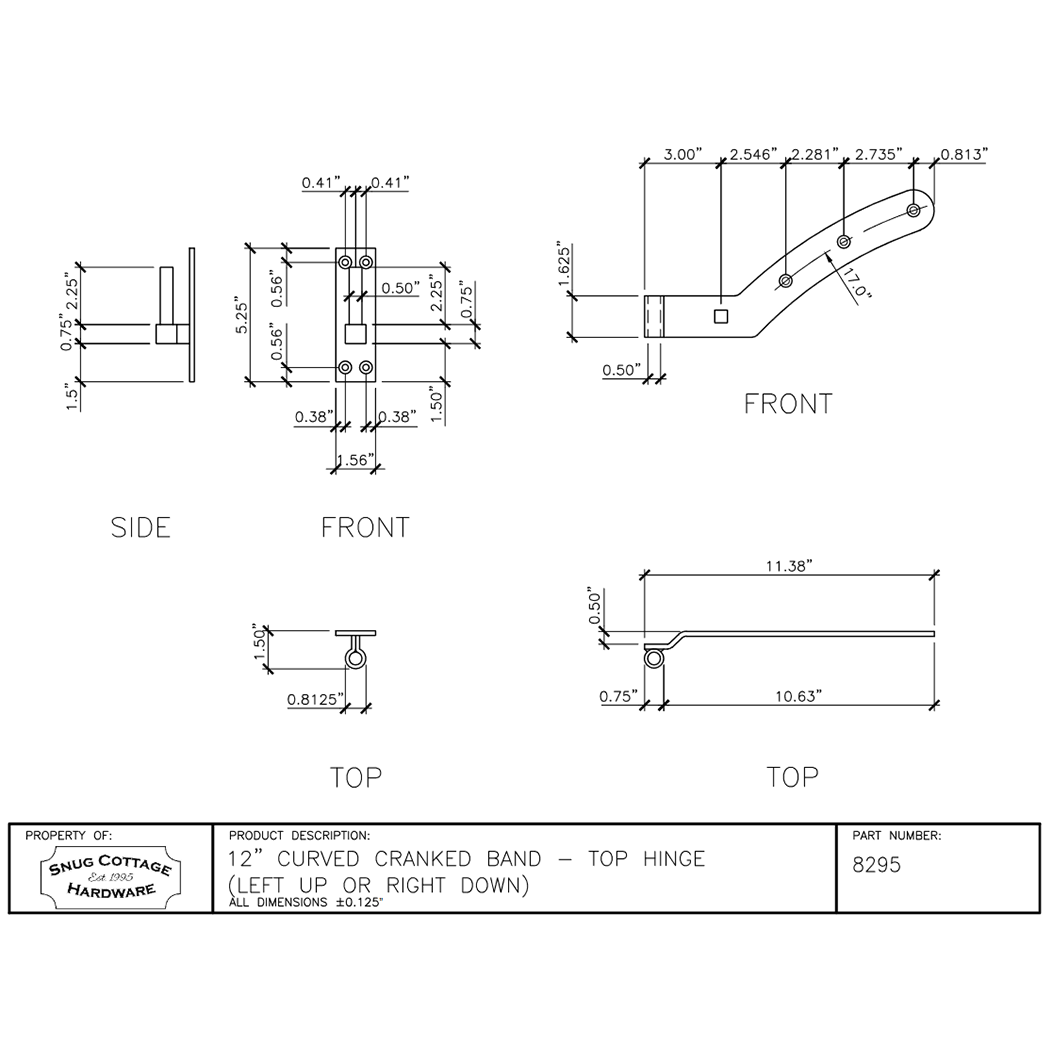 Snug Cottage 8295 Gate Strap Hinge Snug Cottage 8295 Gate Strap Hinge