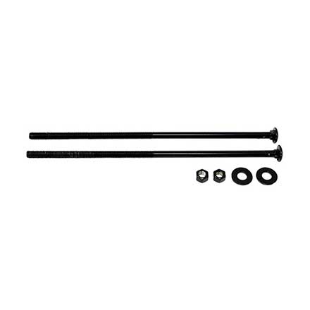 Snug Cottage [FP-CB3120-B] Steel Carriage Bolt, Nut &amp; Washer Pack - Black Finish - 3/8" x 12" L