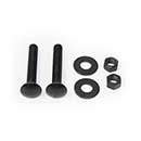 Snug Cottage [FP-CB325-B] Steel Carriage Bolt, Nut & Washer Pack - Black Finish - 3/8" x 2 1/2" L