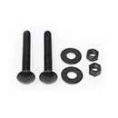 Snug Cottage [FP-CB330-B] Steel Carriage Bolt, Nut &amp; Washer Pack - Black Finish - 3/8&quot; x 3&quot; L