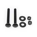 Snug Cottage [FP-CB335-B] Steel Carriage Bolt, Nut & Washer Pack - Black Finish - 3/8" x 3 1/2" L