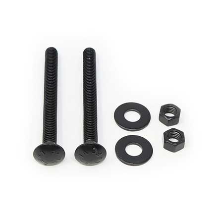 Snug Cottage [FP-CB340-B] Steel Carriage Bolt, Nut &amp; Washer Pack - Black Finish - 3/8" x 4" L