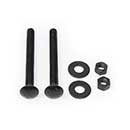 Snug Cottage [FP-CB340-B] Steel Carriage Bolt, Nut &amp; Washer Pack - Black Finish - 3/8&quot; x 4&quot; L