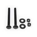 Snug Cottage [FP-CB345-B] Steel Carriage Bolt, Nut &amp; Washer Pack - Black Finish - 3/8&quot; x 4 1/2&quot; L