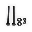 Snug Cottage [FP-CB355-B] Steel Carriage Bolt, Nut &amp; Washer Pack - Black Finish - 3/8&quot; x 5 1/2&quot; L