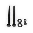 Snug Cottage [FP-CB360-B] Steel Carriage Bolt, Nut & Washer Pack - Black Finish - 3/8" x 6" L