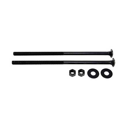 Snug Cottage [FP-CB5120-B] Steel Carriage Bolt, Nut &amp; Washer Pack - Black Finish - 1/2" x 12" L