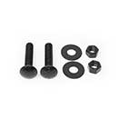 Snug Cottage [FP-CB525-B] Steel Carriage Bolt, Nut & Washer Pack - Black Finish - 1/2" x 2 1/2" L