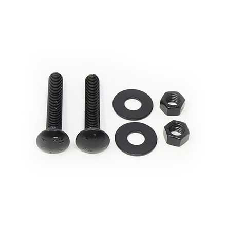 Snug Cottage [FP-CB530-B] Steel Carriage Bolt, Nut &amp; Washer Pack - Black Finish - 1/2" x 3" L