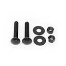 Snug Cottage [FP-CB530-B] Steel Carriage Bolt, Nut &amp; Washer Pack - Black Finish - 1/2&quot; x 3&quot; L