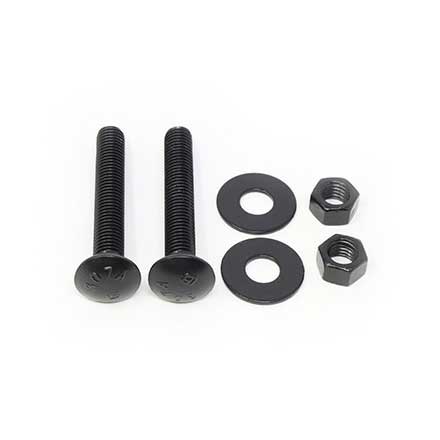 Snug Cottage [FP-CB535-B] Steel Carriage Bolt, Nut &amp; Washer Pack - Black Finish - 1/2" x 3 1/2" L