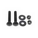 Snug Cottage [FP-CB535-B] Steel Carriage Bolt, Nut & Washer Pack - Black Finish - 1/2" x 3 1/2" L