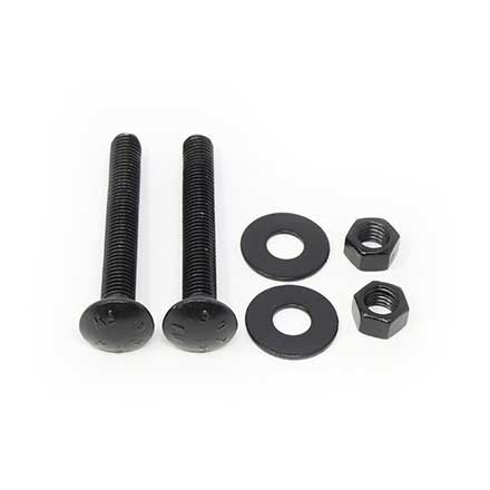 Snug Cottage [FP-CB540-B] Steel Carriage Bolt, Nut &amp; Washer Pack - Black Finish - 1/2" x 4" L