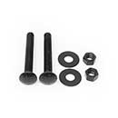 Snug Cottage [FP-CB540-B] Steel Carriage Bolt, Nut & Washer Pack - Black Finish - 1/2" x 4" L