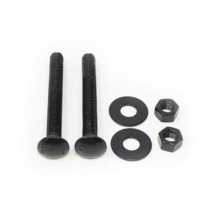 Snug Cottage [FP-CB545-B] Steel Carriage Bolt, Nut &amp; Washer Pack - Black Finish - 1/2" x 4 1/2" L