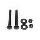 Snug Cottage [FP-CB550-B] Steel Carriage Bolt, Nut &amp; Washer Pack - Black Finish - 1/2" x 5" L