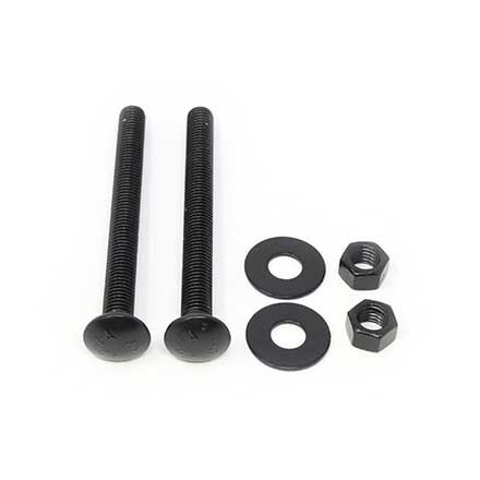 Snug Cottage [FP-CB555-B] Steel Carriage Bolt, Nut &amp; Washer Pack - Black Finish - 1/2" x 5 1/2" L