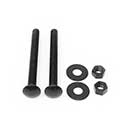 Snug Cottage [FP-CB555-B] Steel Carriage Bolt, Nut &amp; Washer Pack - Black Finish - 1/2" x 5 1/2" L