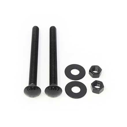 Snug Cottage [FP-CB560-B] Steel Carriage Bolt, Nut &amp; Washer Pack - Black Finish - 1/2" x 6" L