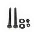 Snug Cottage [FP-CB560-B] Steel Carriage Bolt, Nut &amp; Washer Pack - Black Finish - 1/2" x 6" L