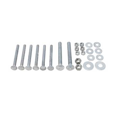 Snug Cottage [FP8305-30G] Steel Carriage Bolt, Nut &amp; Washer Pack - 8305/8307 Straps - Hot Dipped Galvanized Finish - For Gates 3" TH