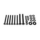 Snug Cottage [FP8305-35B] Steel Carriage Bolt, Nut & Washer Pack - 8305/8307 Straps - Black Finish - For Gates 3 1/2" TH