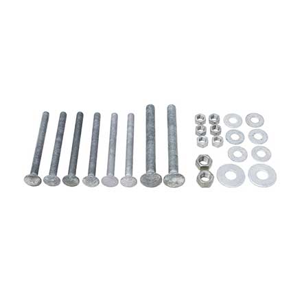Snug Cottage [FP8305-35G] Steel Carriage Bolt, Nut &amp; Washer Pack - 8305/8307 Straps - Hot Dipped Galvanized Finish - For Gates 3 1/2" TH
