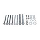 Snug Cottage [FP8305-35G] Steel Carriage Bolt, Nut & Washer Pack - 8305/8307 Straps - Hot Dipped Galvanized Finish - For Gates 3 1/2" TH